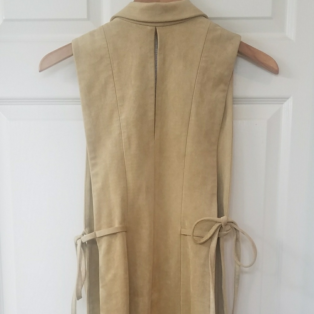 BCBG Faux Suede Gorgeous"Gaia" Long Vest! - Picture 6 of 8
